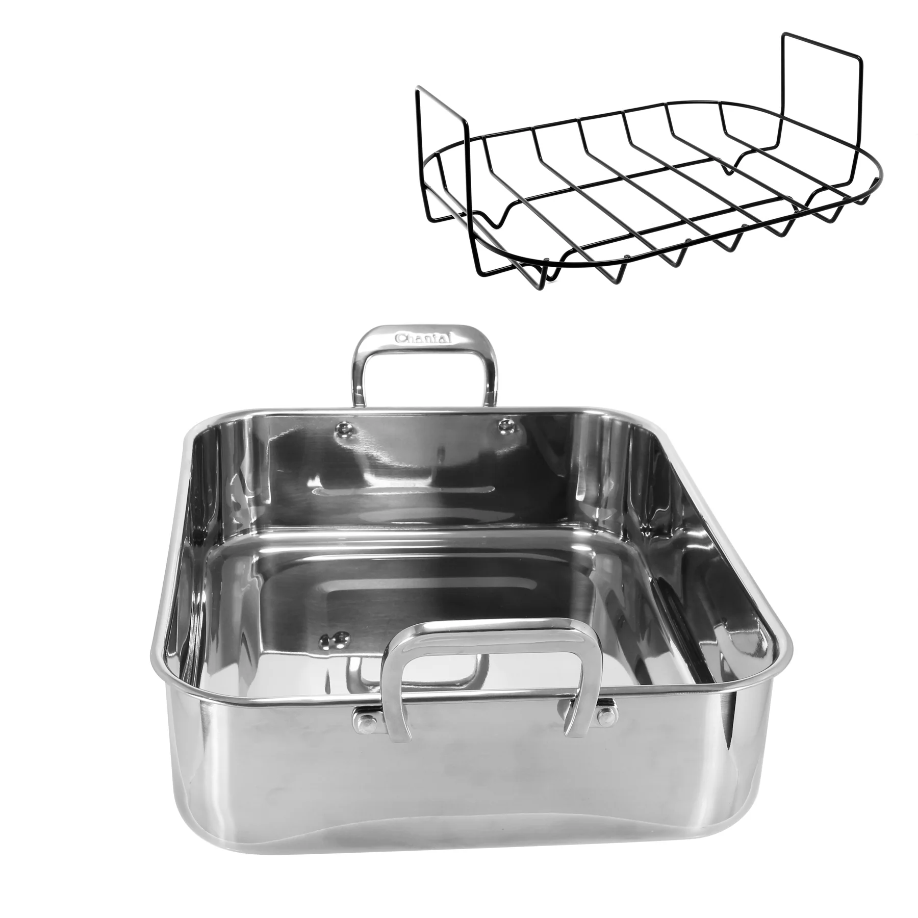 Stainless Steel Roaster with Nonstick Rack - Image 8